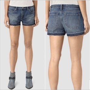 All Saints • Kim Raw Hem Shorts NWT Size 27